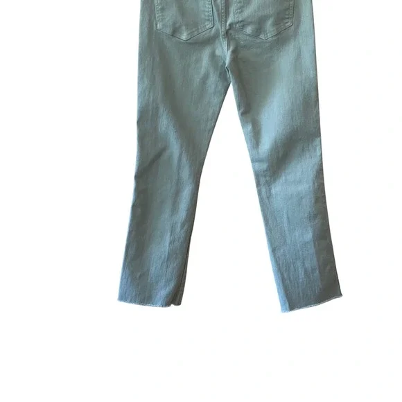 Veronica Beard Carly Kick Flare Crop High Rise Jeans Silver Sage Women's Size 28